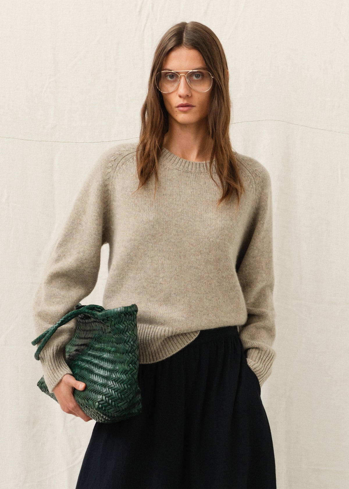 AUTEUIL CASHMERE JUMPER — STONE