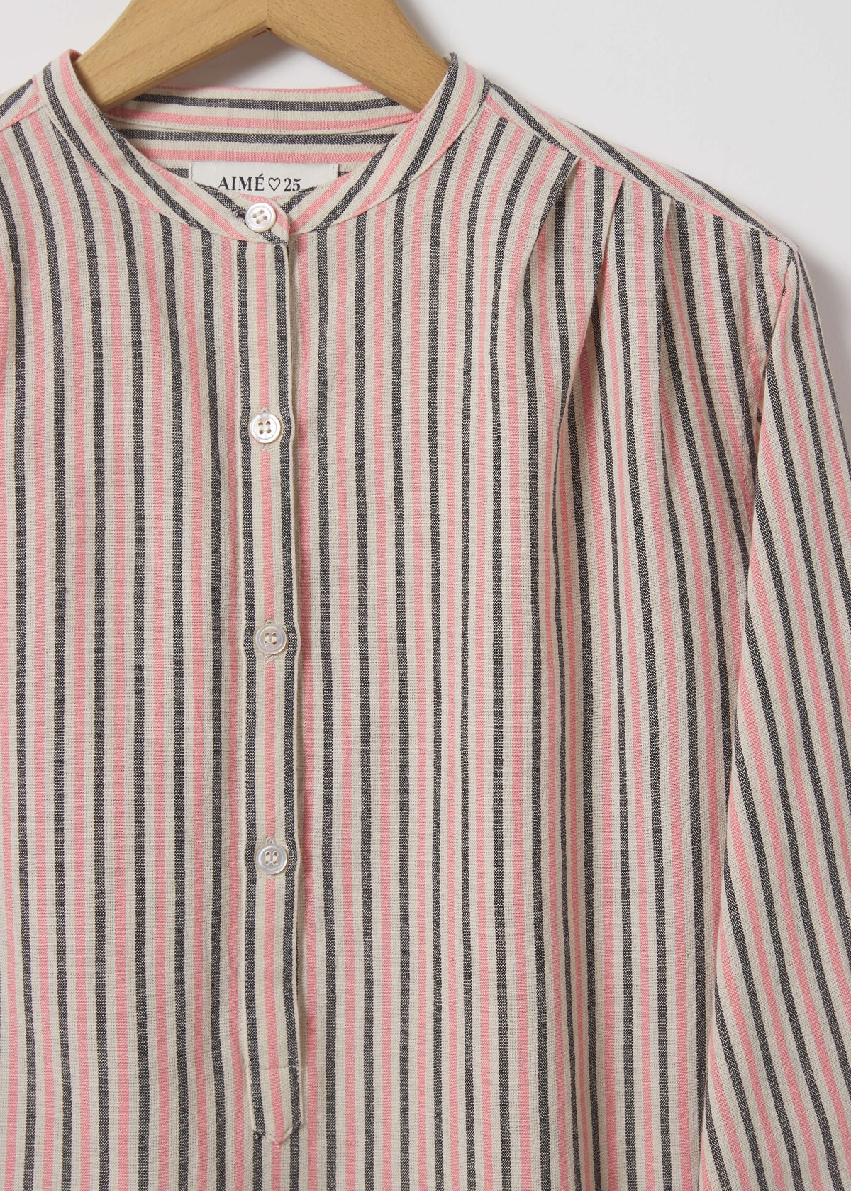 AVA SHIRT — PEACH STRIPE