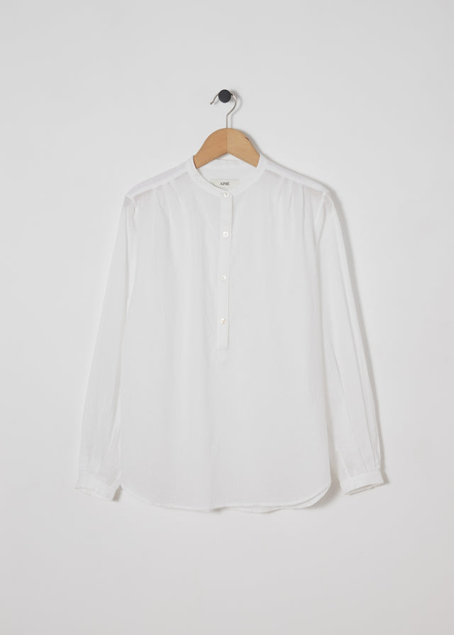 AVA SHIRT — WHITE STRIPE