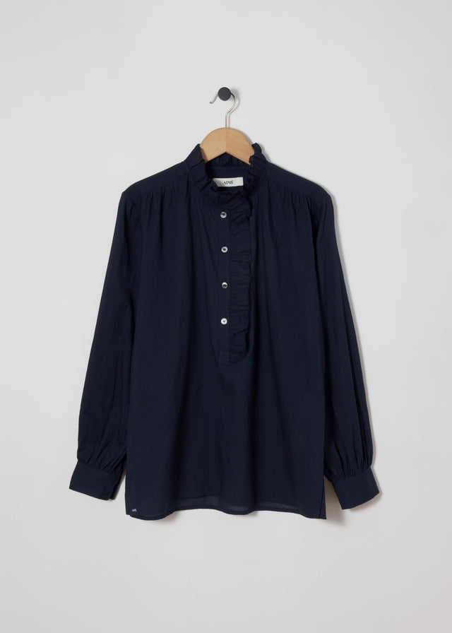 BENSON SHIRT — NAVY STRIPE