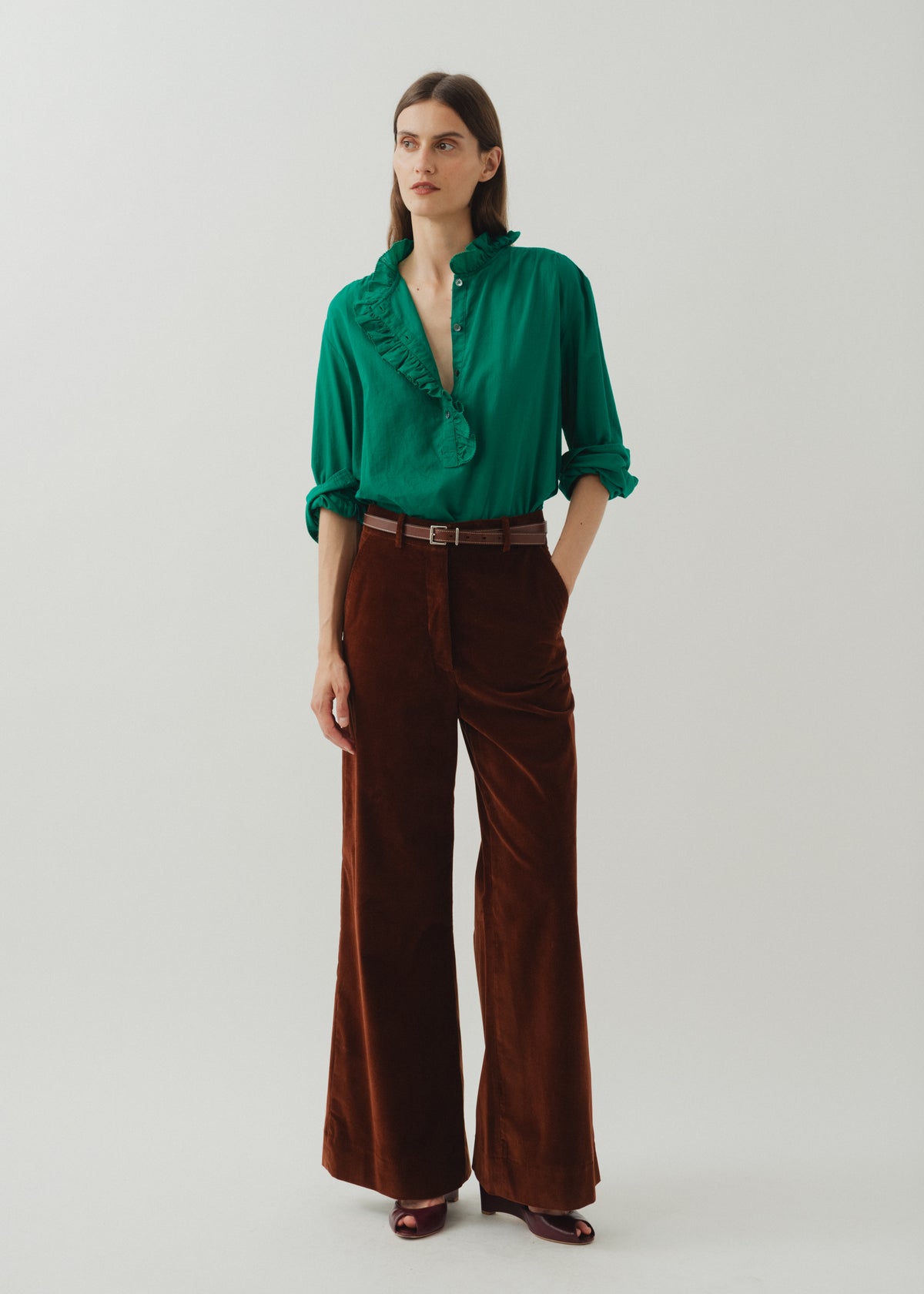 BENSON SHIRT — EMERALD GREEN
