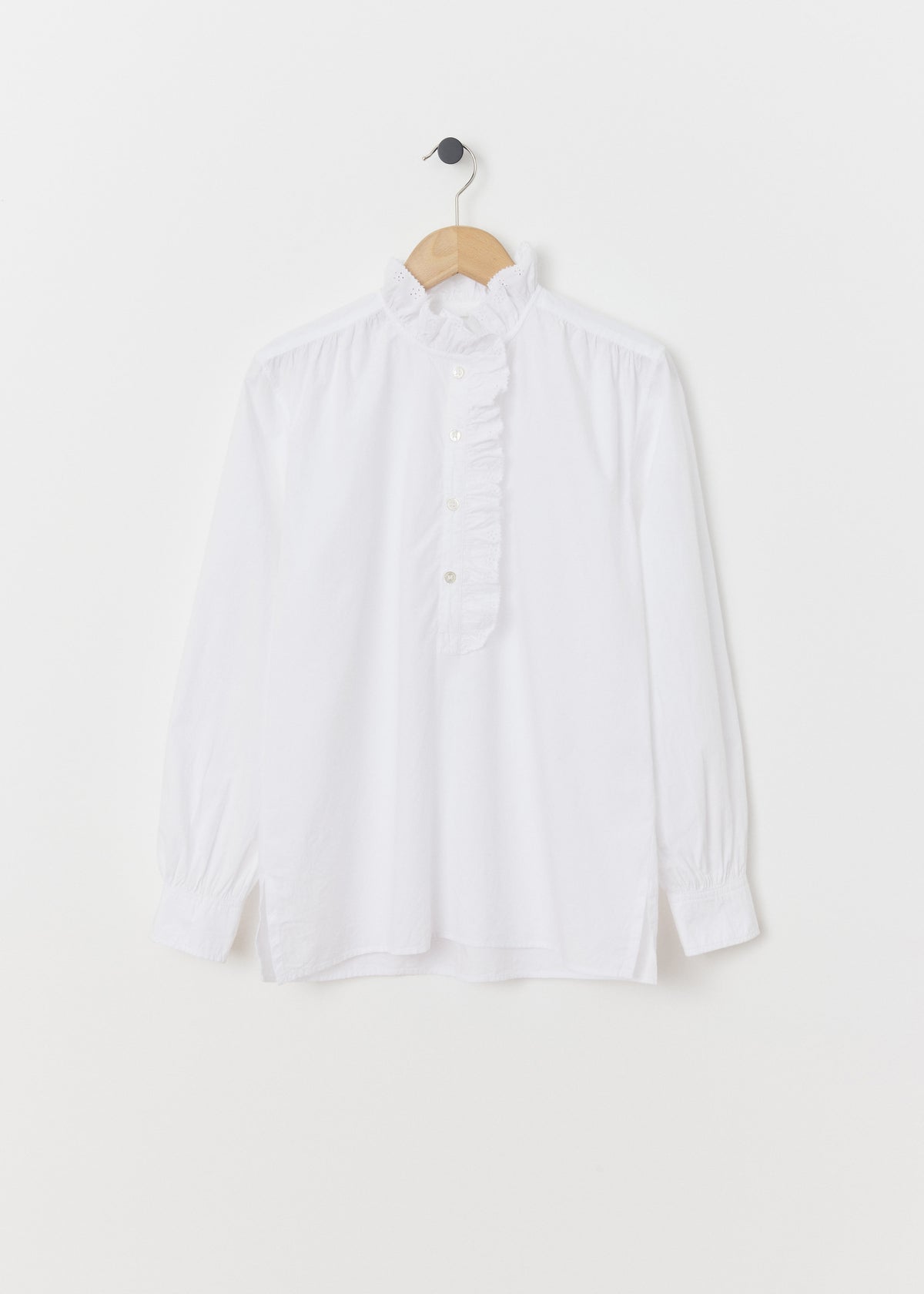 BENSON SHIRT — WHITE BRODERIE