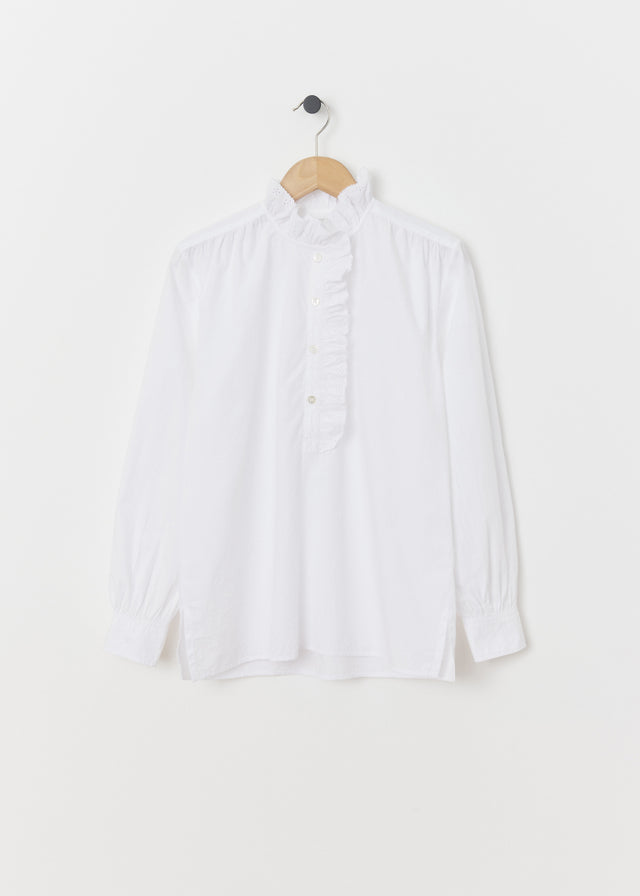 BENSON SHIRT — WHITE BRODERIE