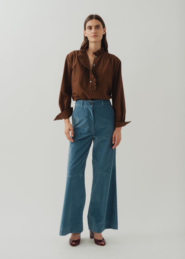 BENSON SHIRT — CHESTNUT STRIPE