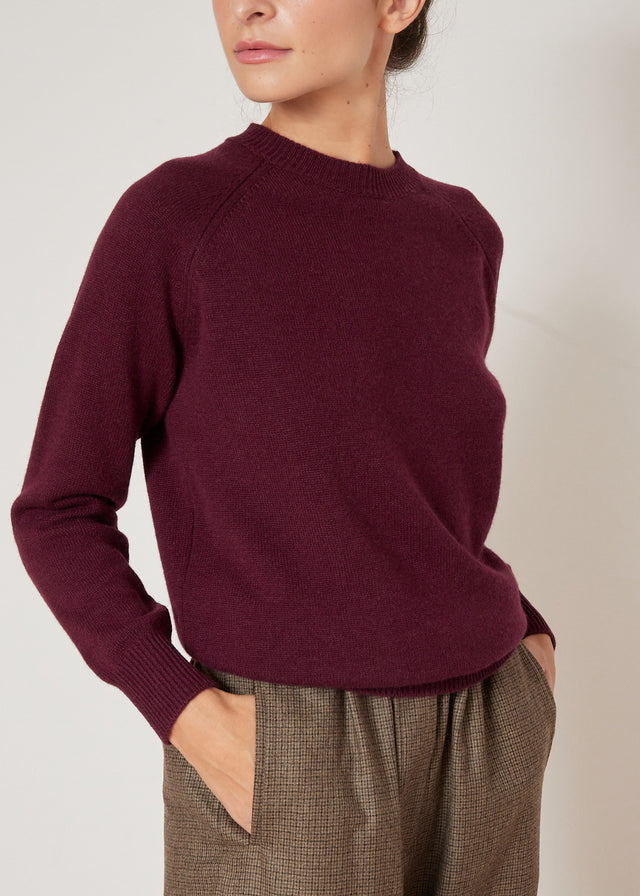 CADAQUÉS CASHMERE JUMPER — BURGUNDY