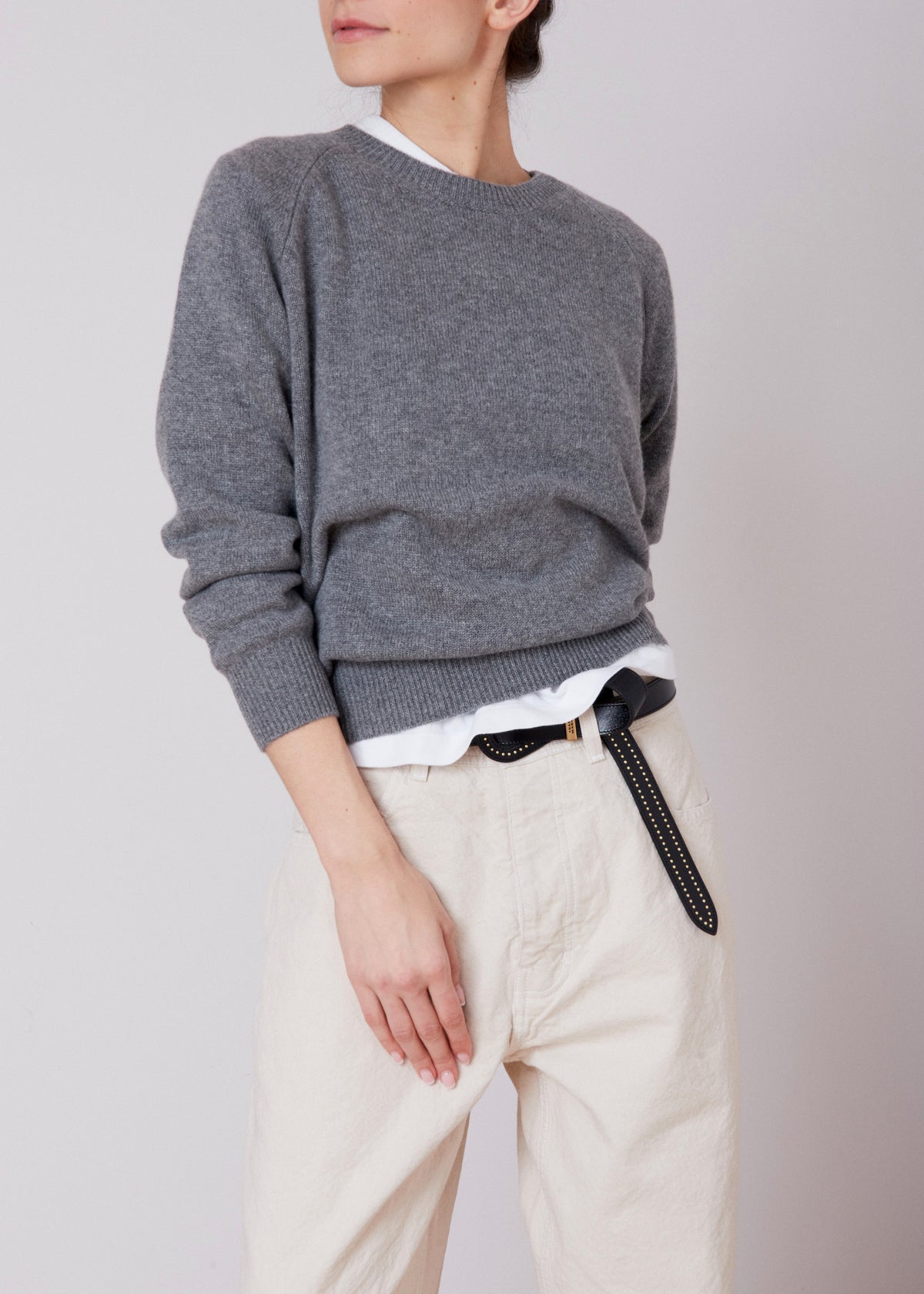 CADAQUÉS CASHMERE JUMPER — GREY