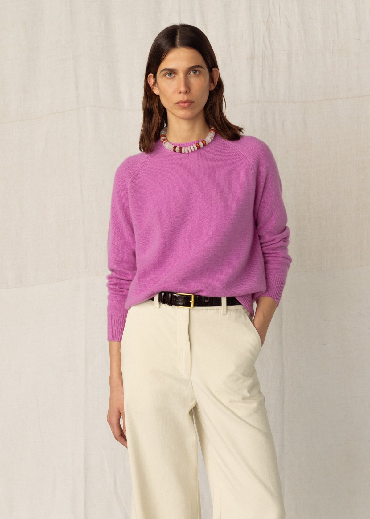 CADAQUÉS CASHMERE JUMPER — LILAC
