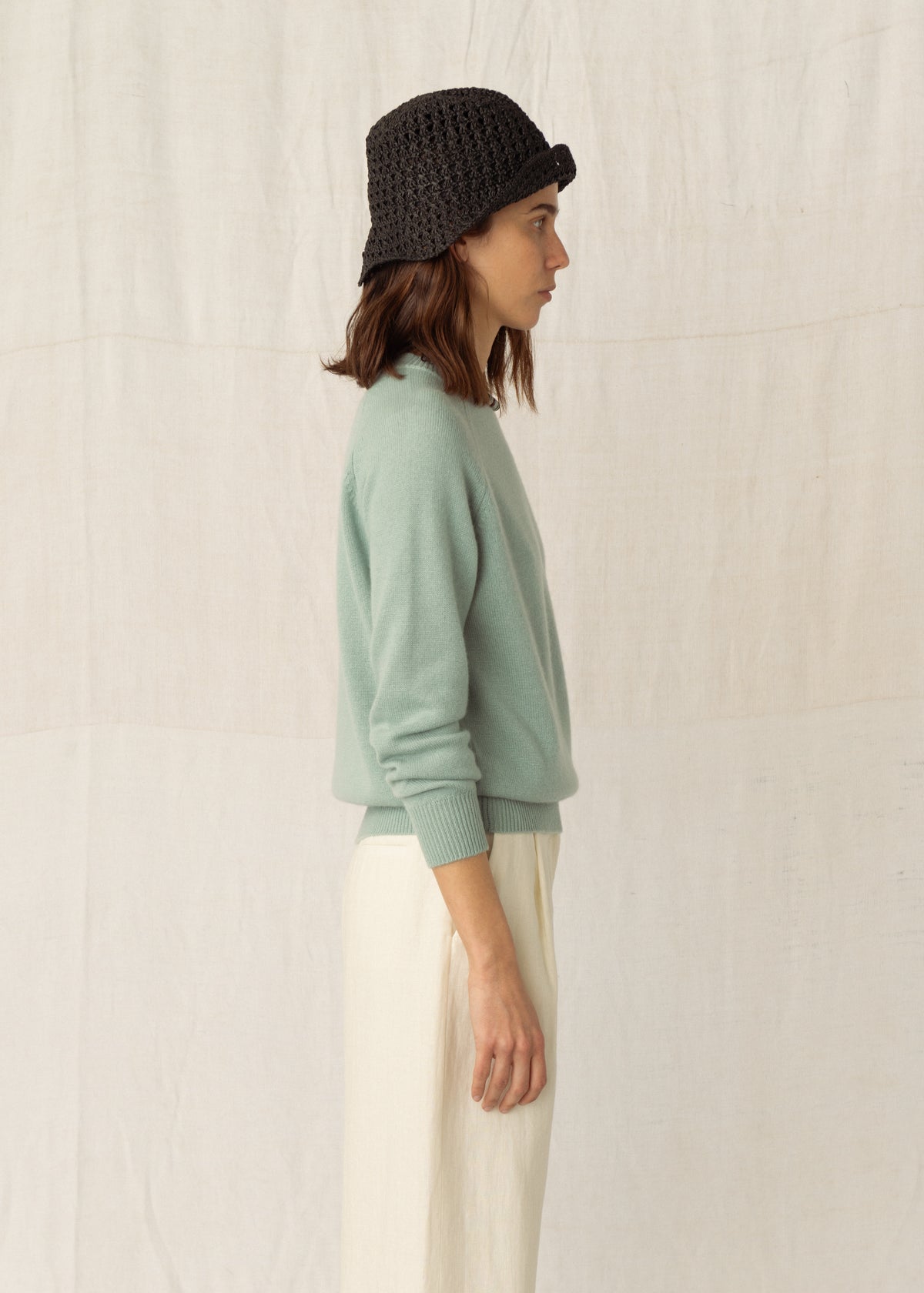 CADAQUÉS CASHMERE JUMPER — SEAFOAM
