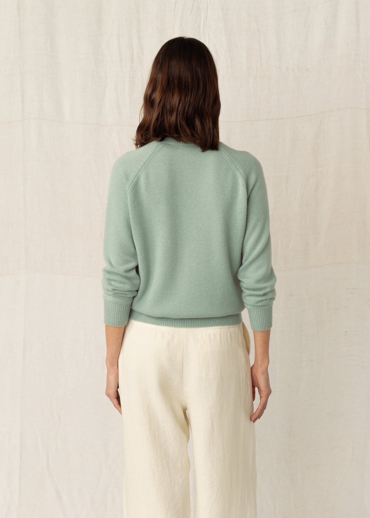 CADAQUÉS CASHMERE JUMPER — SEAFOAM
