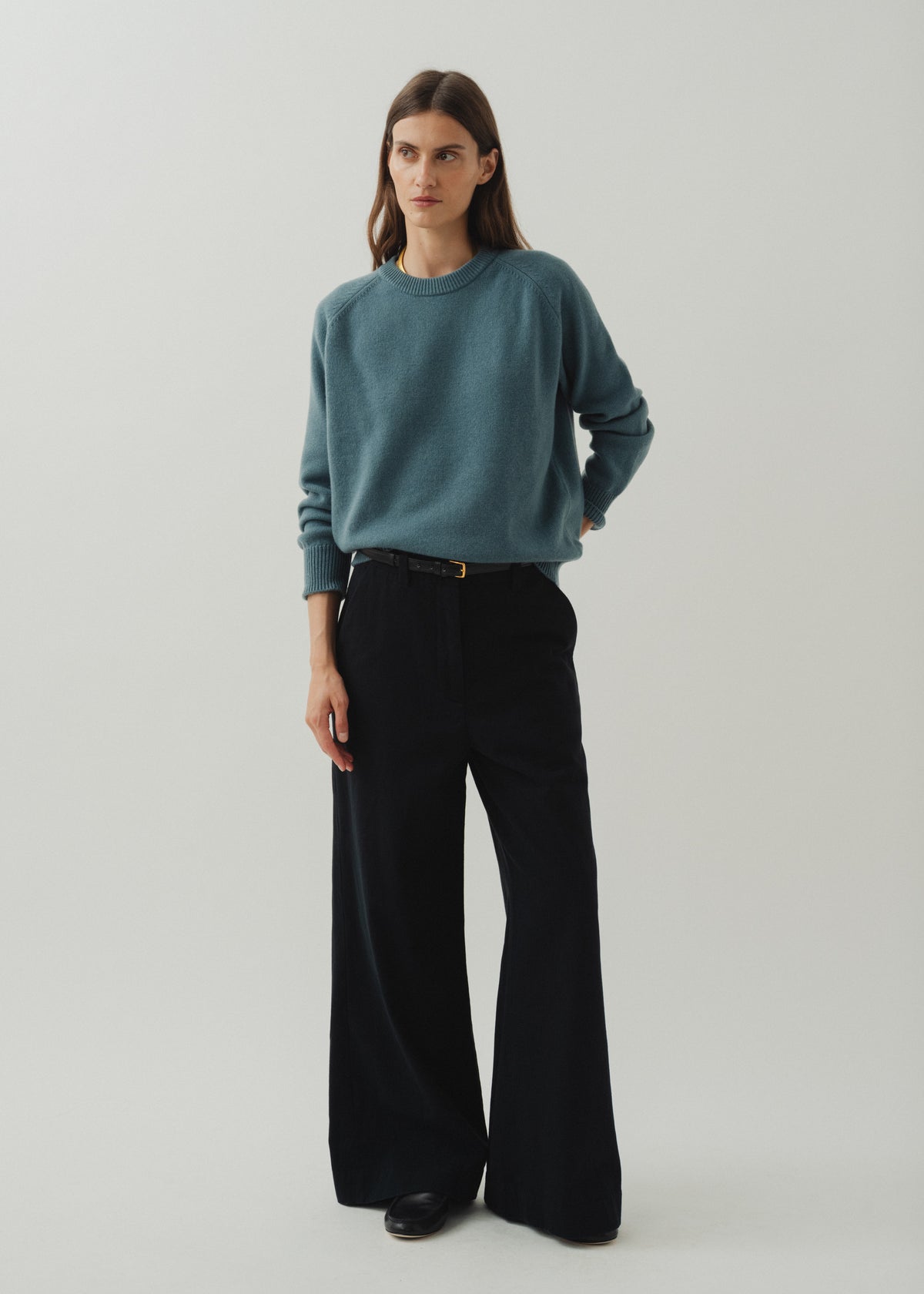 FLINT COTTON TROUSERS — FADED BLACK