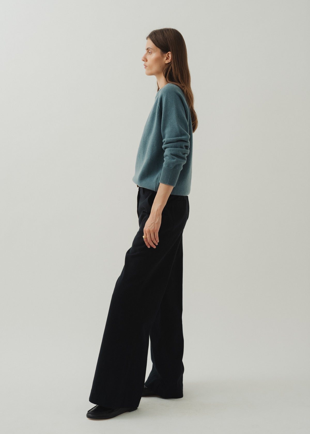 FLINT COTTON TROUSERS — FADED BLACK
