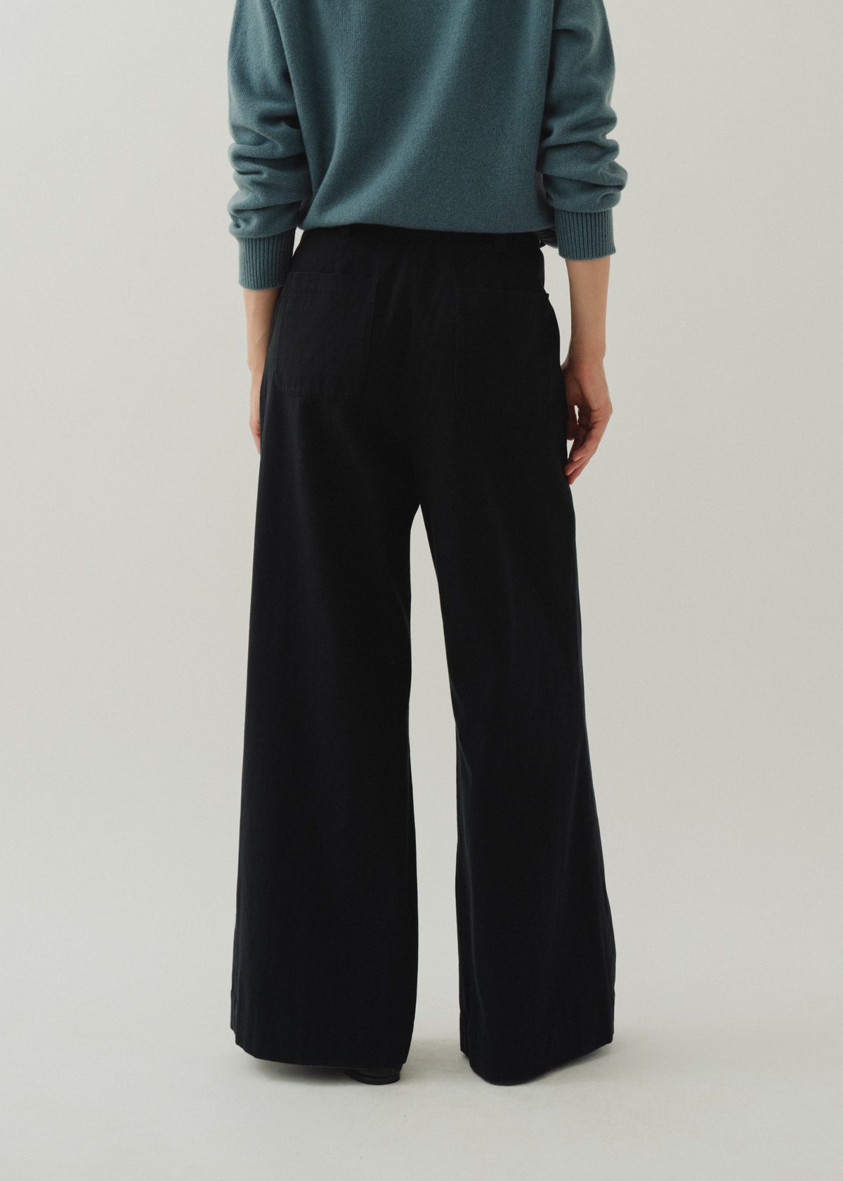 FLINT COTTON TROUSERS — FADED BLACK