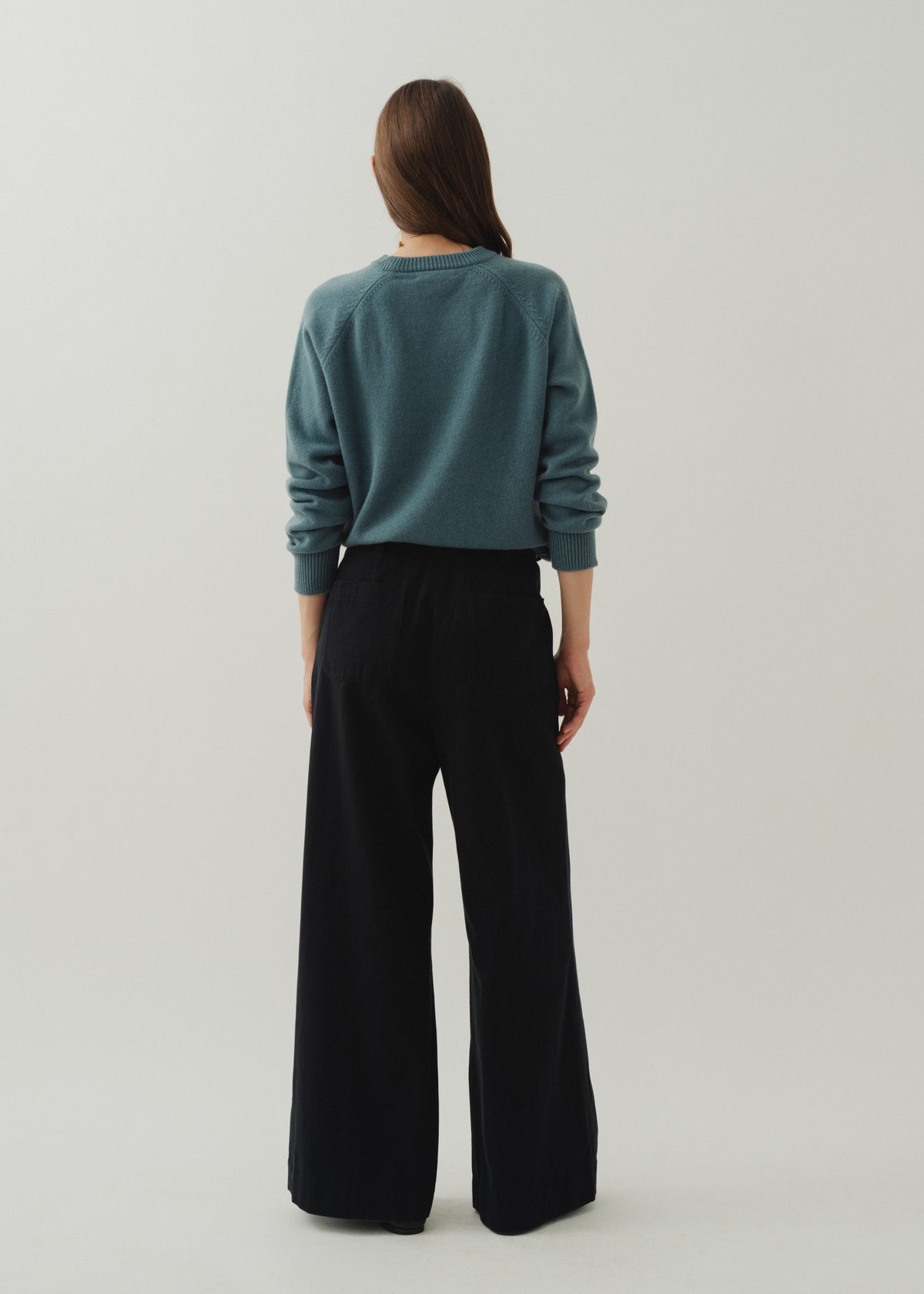FLINT COTTON TROUSERS — FADED BLACK