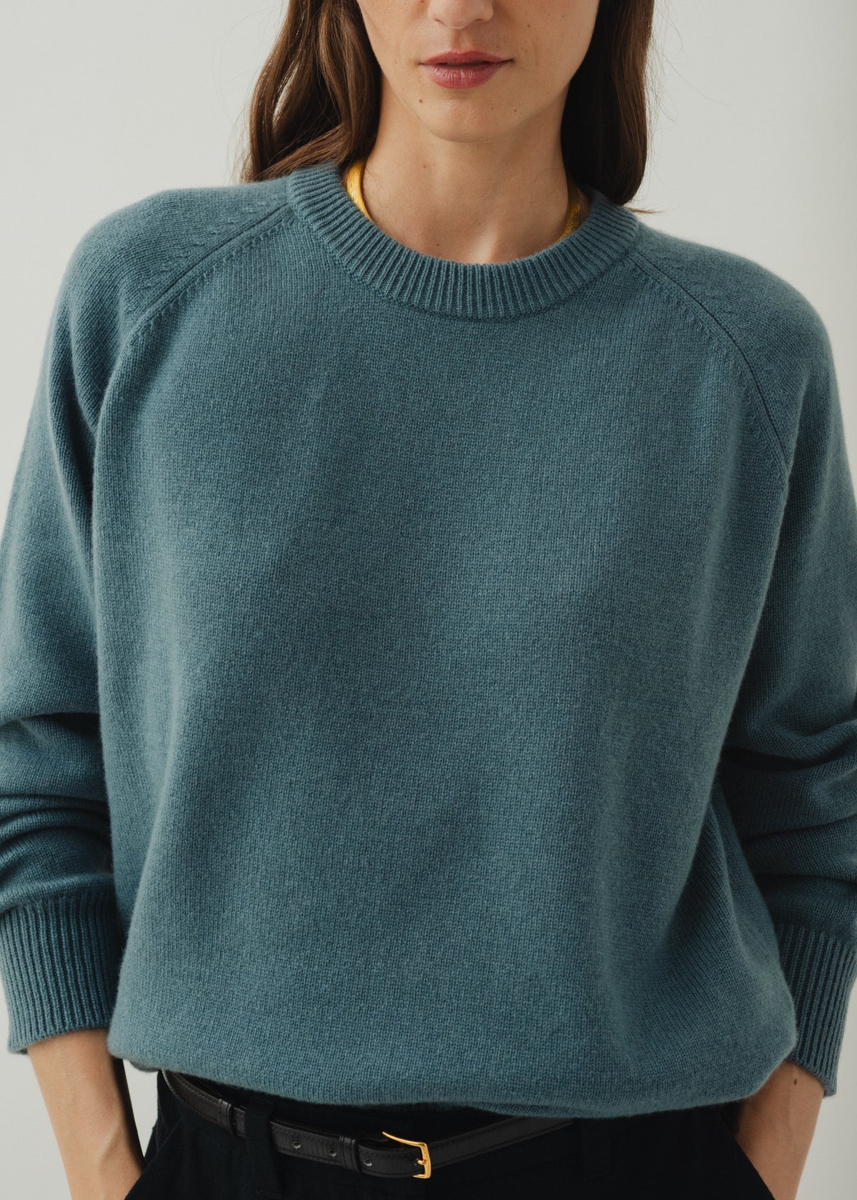 CADAQUÉS CASHMERE JUMPER — BLUISH