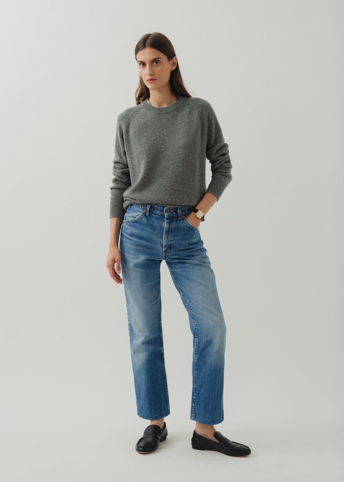 CADAQUÉS CASHMERE JUMPER — GREY