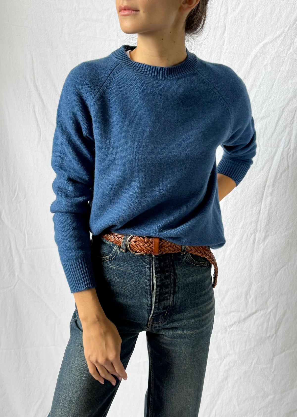 CADAQUÉS CASHMERE JUMPER — BLUE