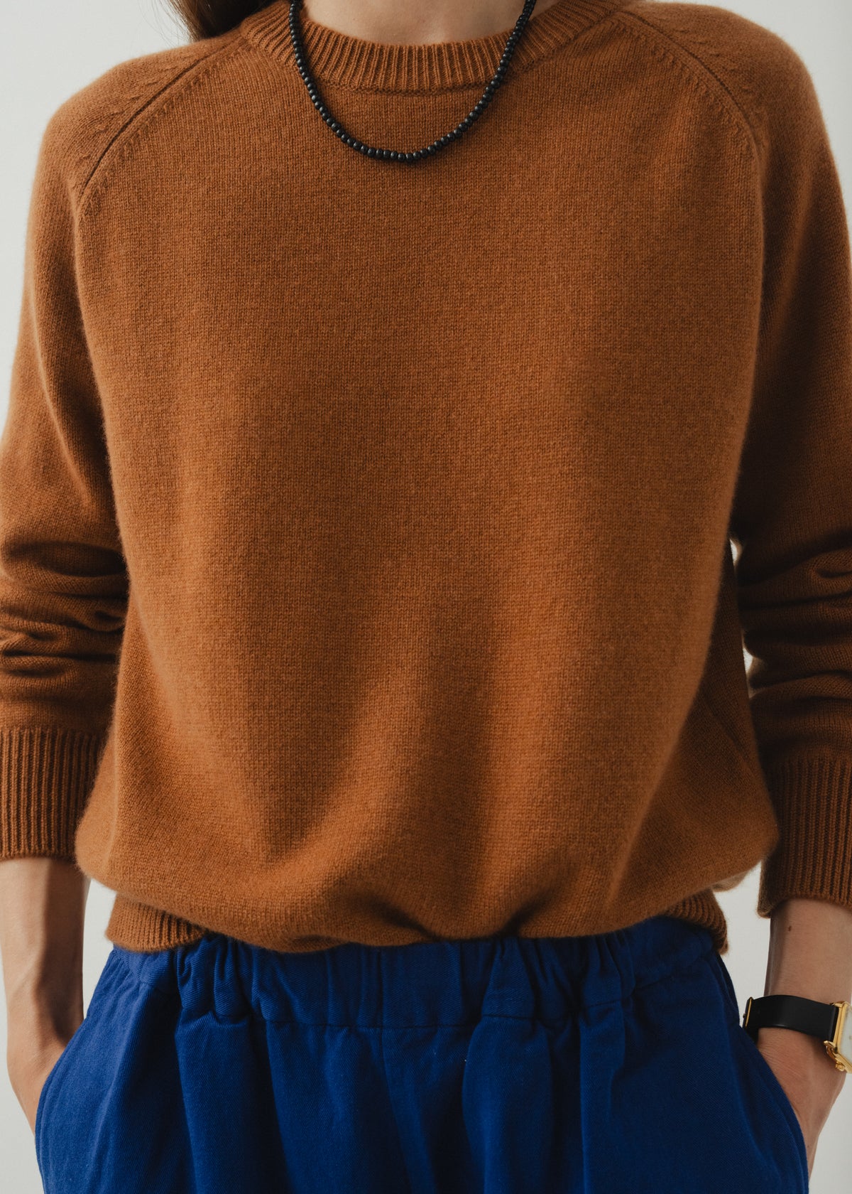 CADAQUÉS CASHMERE JUMPER — TABAC