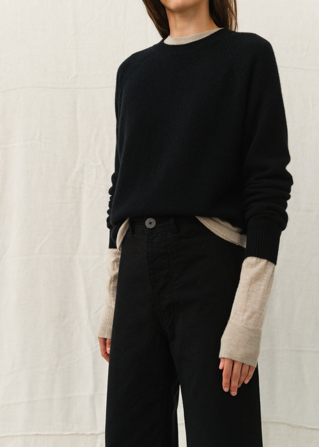CADAQUÉS CASHMERE JUMPER — BLACK