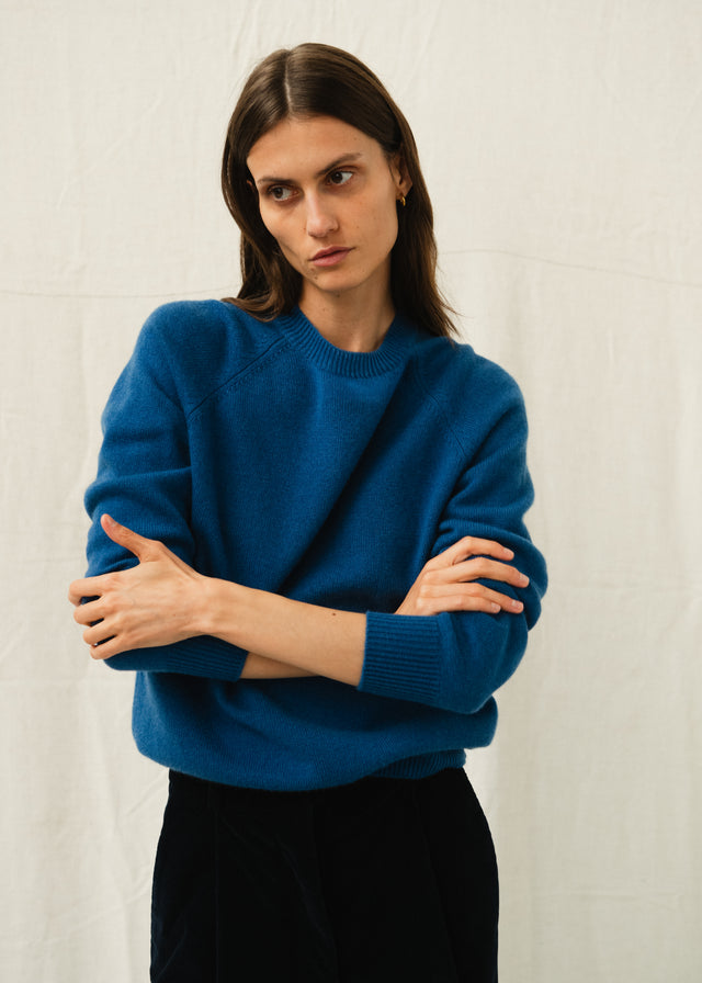 CADAQUÉS CASHMERE JUMPER — BLUE