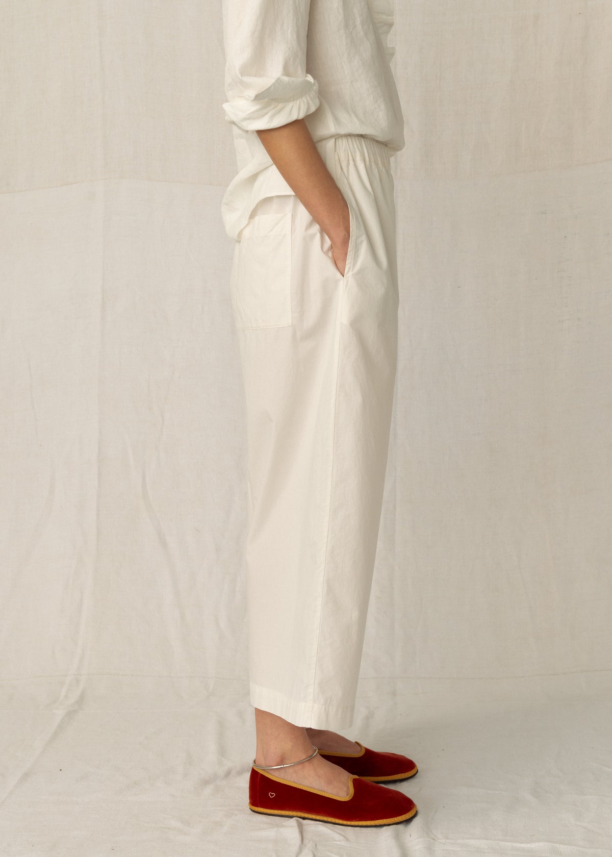 CALEB TROUSERS  — CHALK