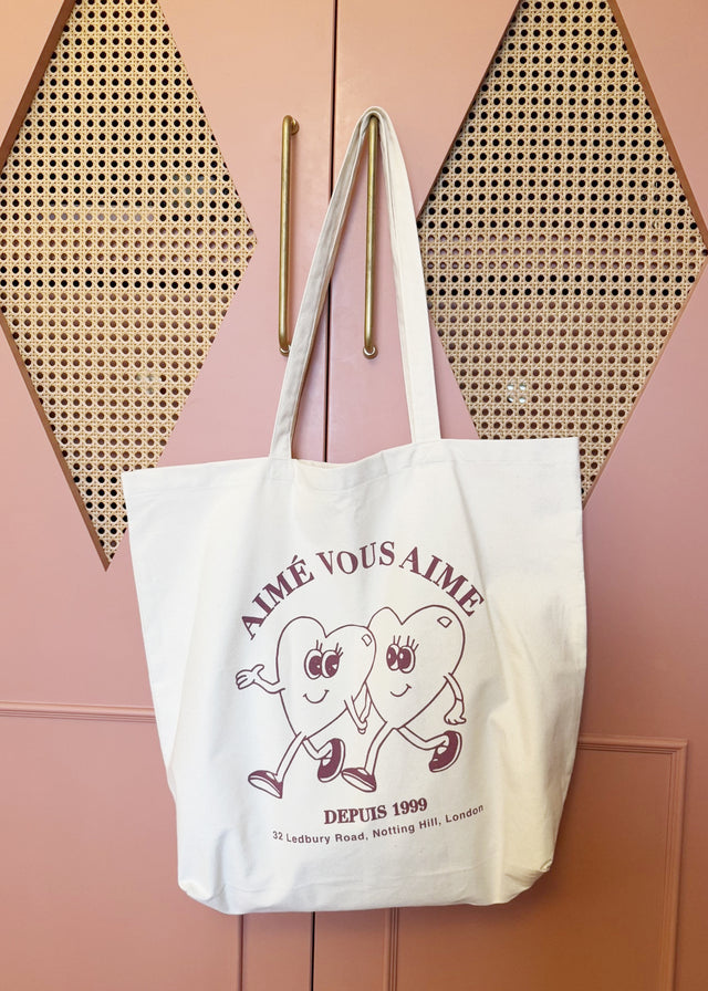 AIMÉ CANVAS BAG — BORDEAUX