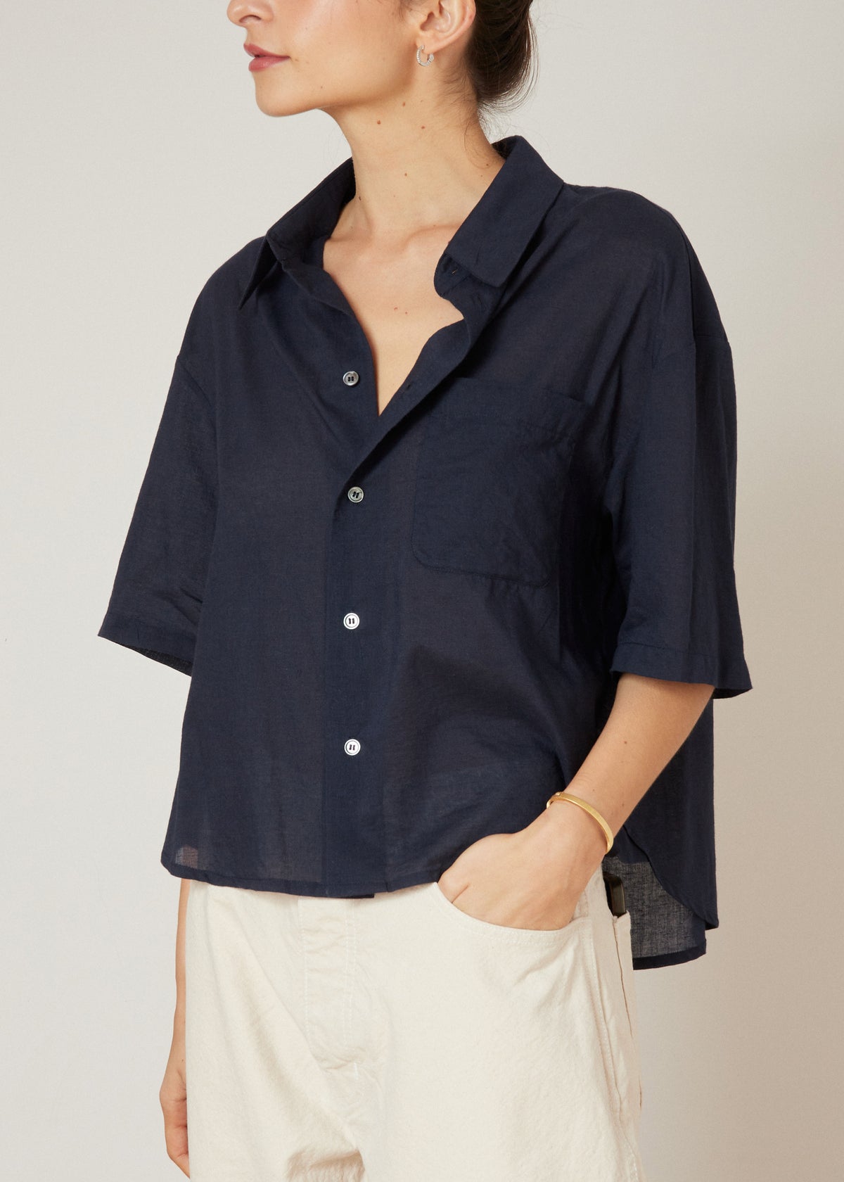 DARIA SHIRT — NAVY