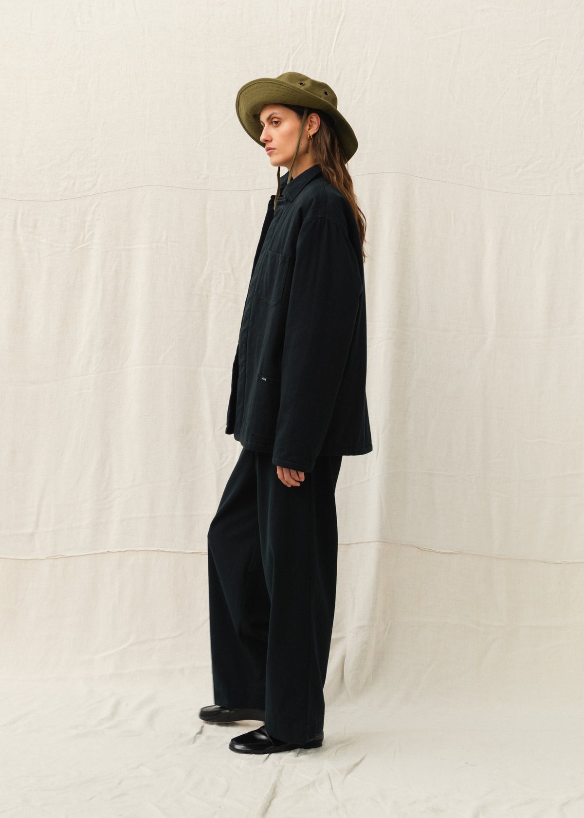 DEMI QUILTED JACKET — FADED BLACK