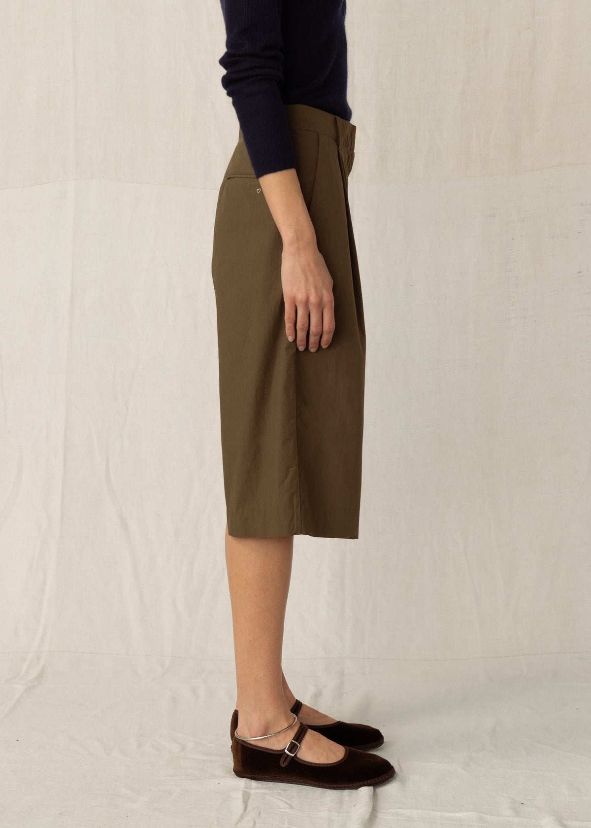 DENVER POPLIN BERMUDAS — KHAKI