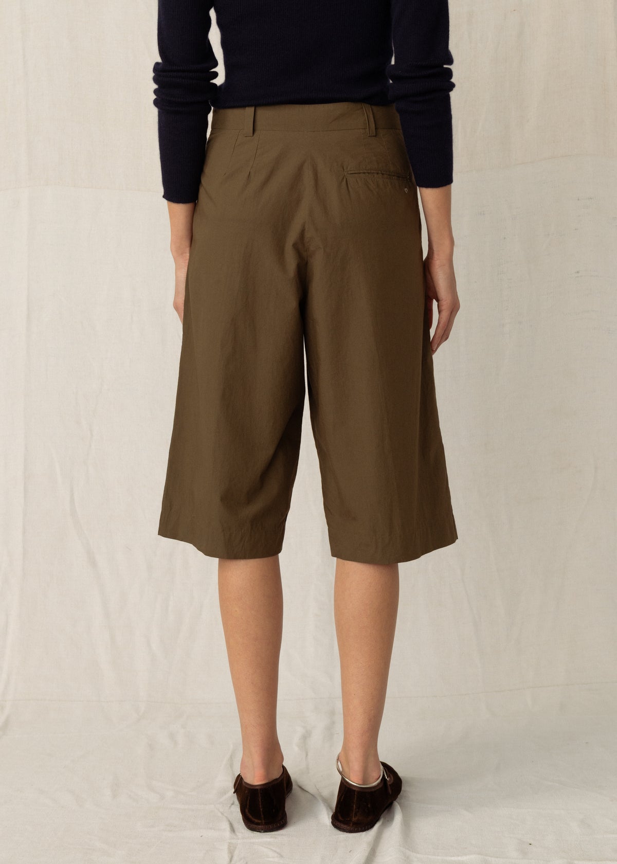 DENVER POPLIN BERMUDAS — KHAKI