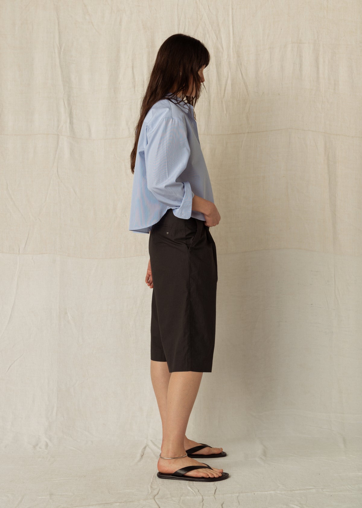 DENVER POPLIN BERMUDAS — SOFT BLACK