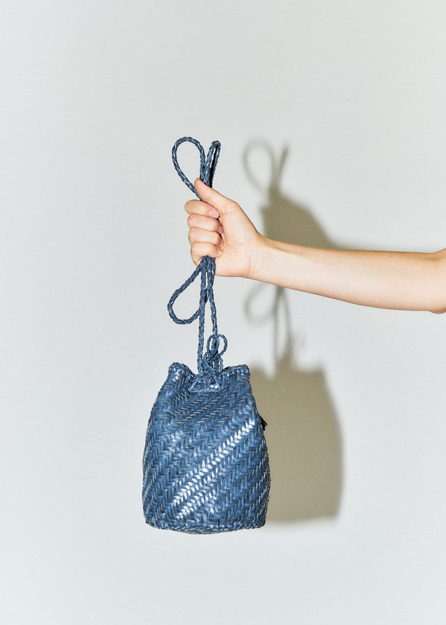 POM POM DOUBLE JUMP BAG — NAVY