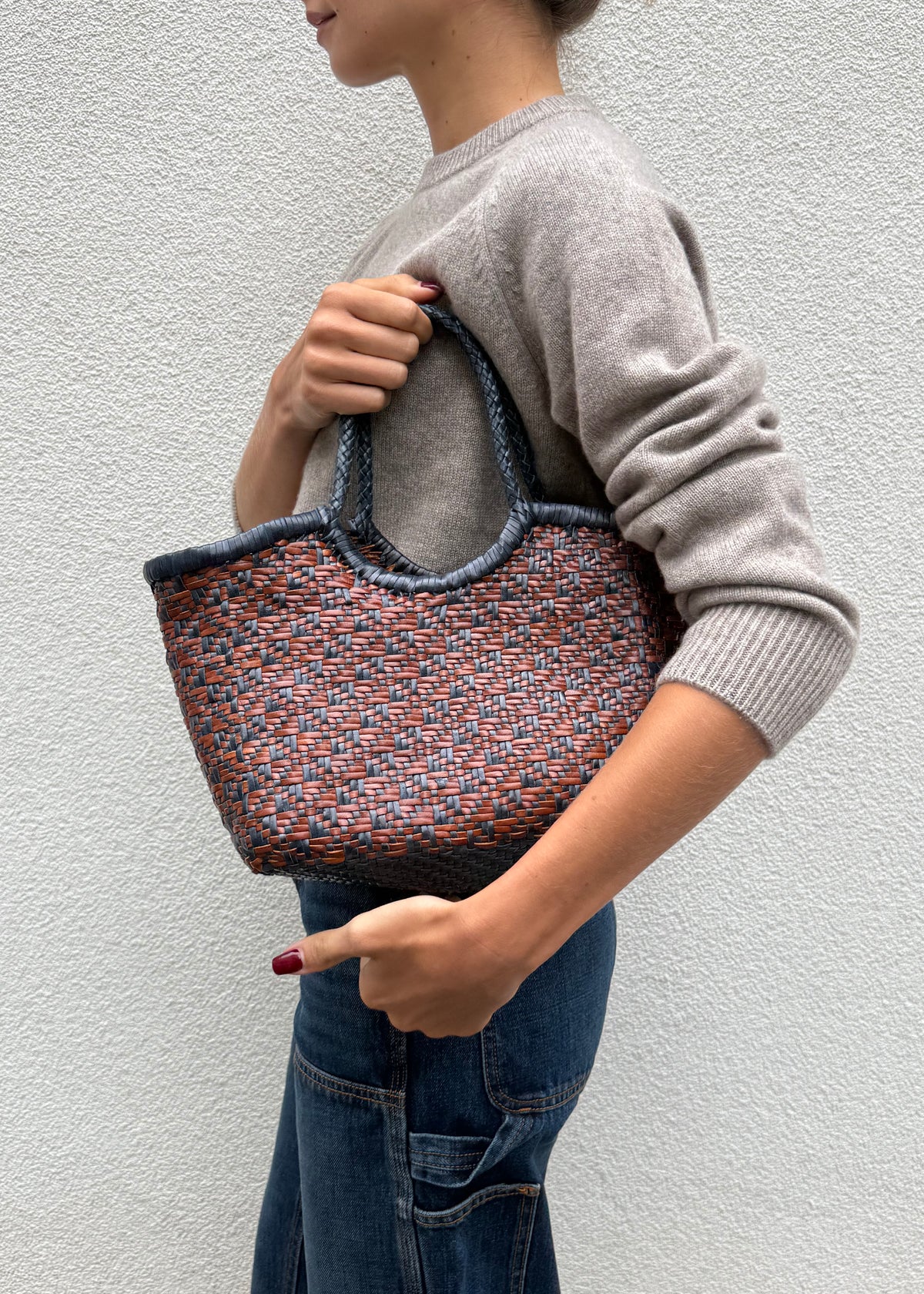 SMALL MAORI NANTUCKET BAG — MARINE