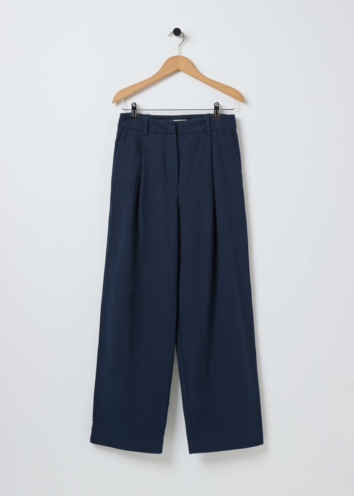 DRAKE COTTON TROUSERS — NAVY