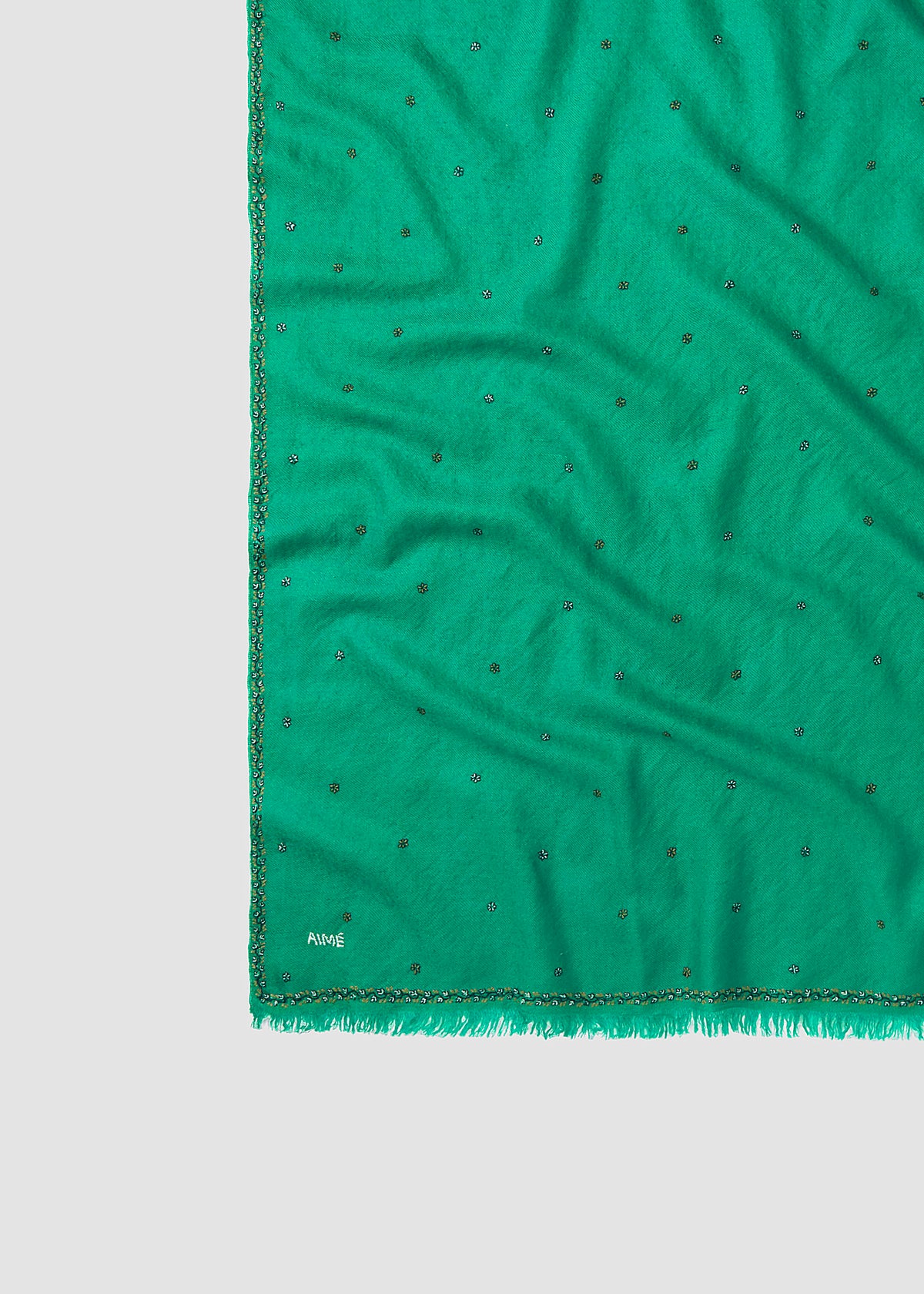 ELAN CASHMERE SCARF — EMERALD