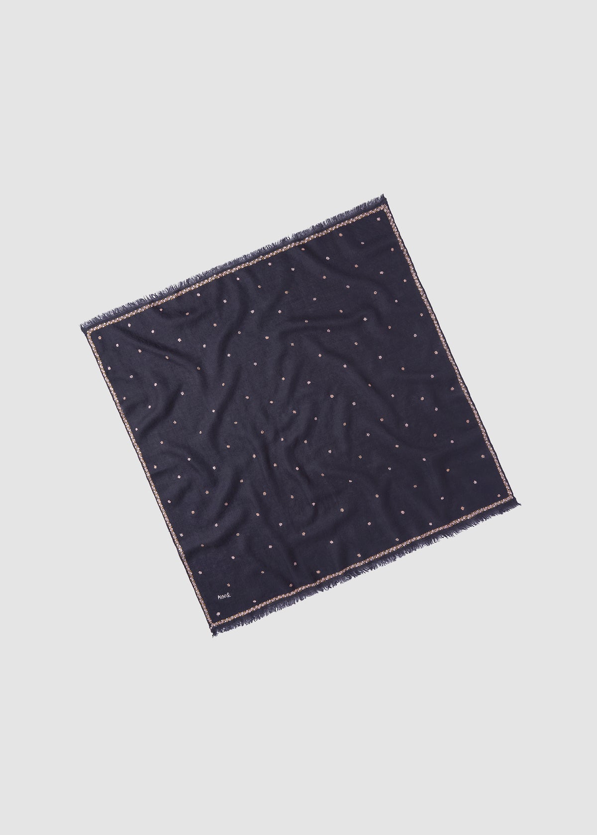 ELAN CASHMERE SCARF — NAVY