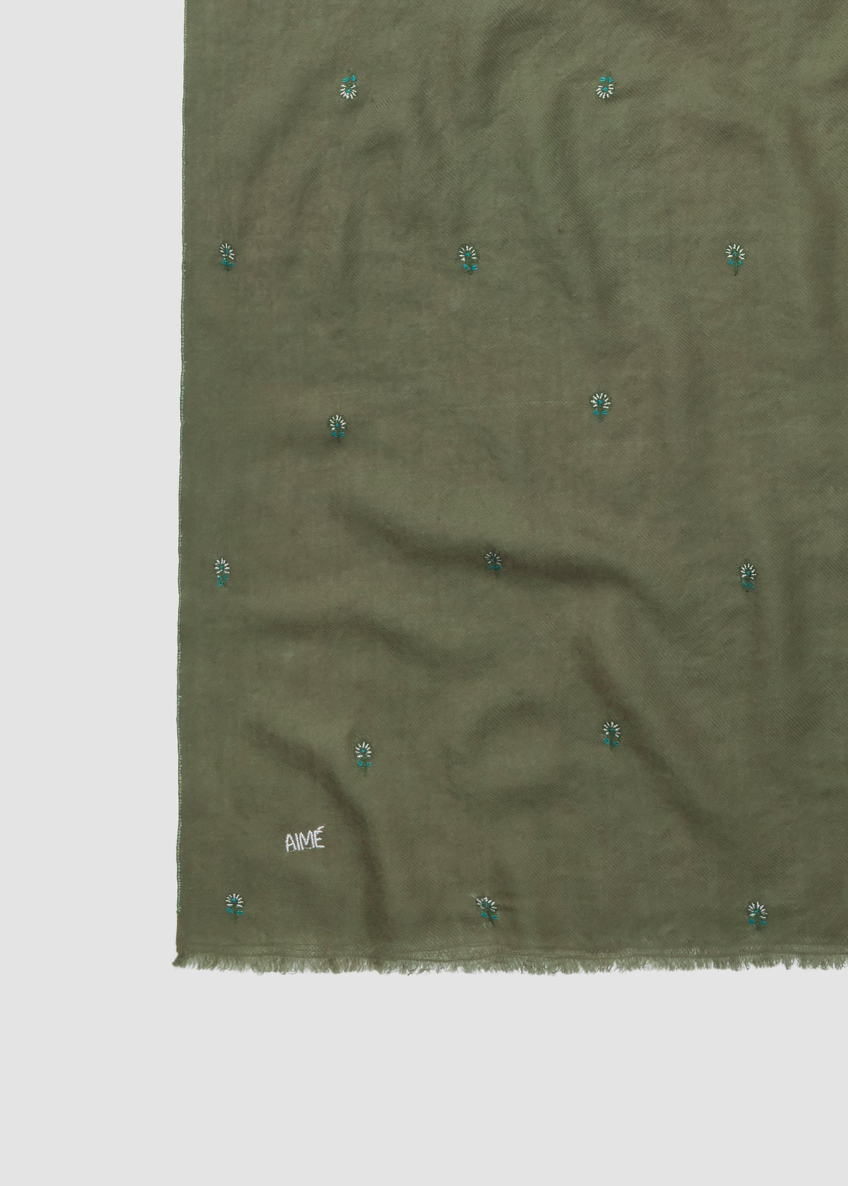 ELAN CASHMERE SCARF — SAGE