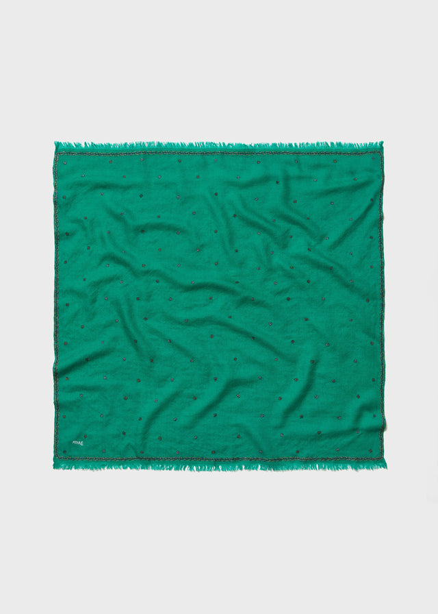 ELAN CASHMERE SCARF — EMERALD