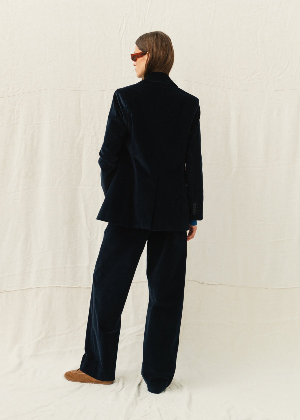 ELISA CORDUROY JACKET — NAVY