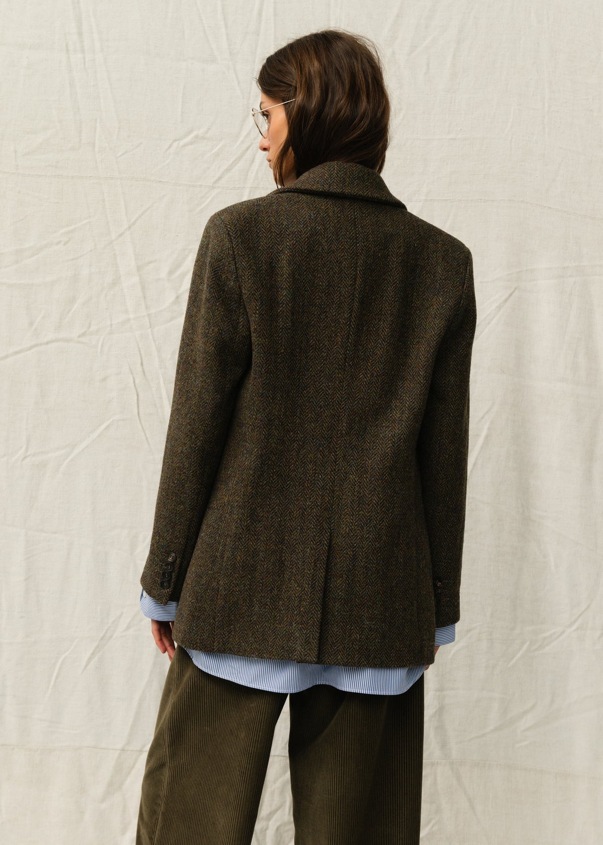 ELISA JACKET — KHAKI TWEED