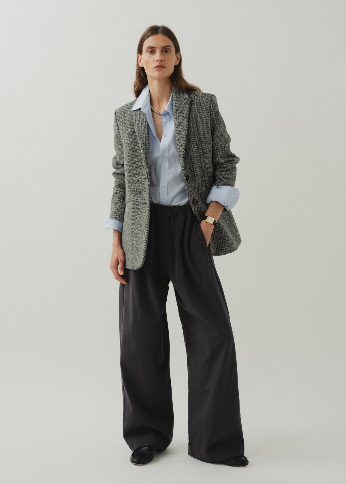 ELISA JACKET — BLACK TWEED
