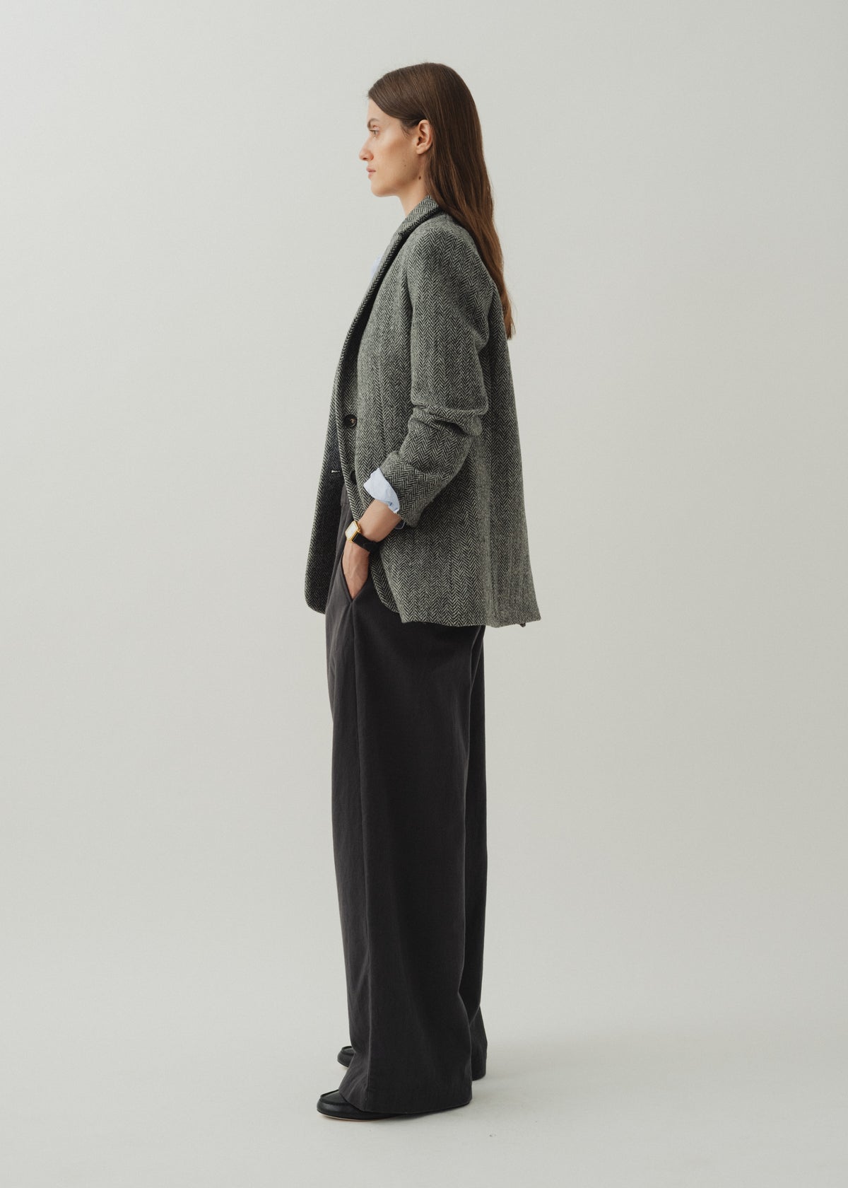 ELISA JACKET — BLACK TWEED