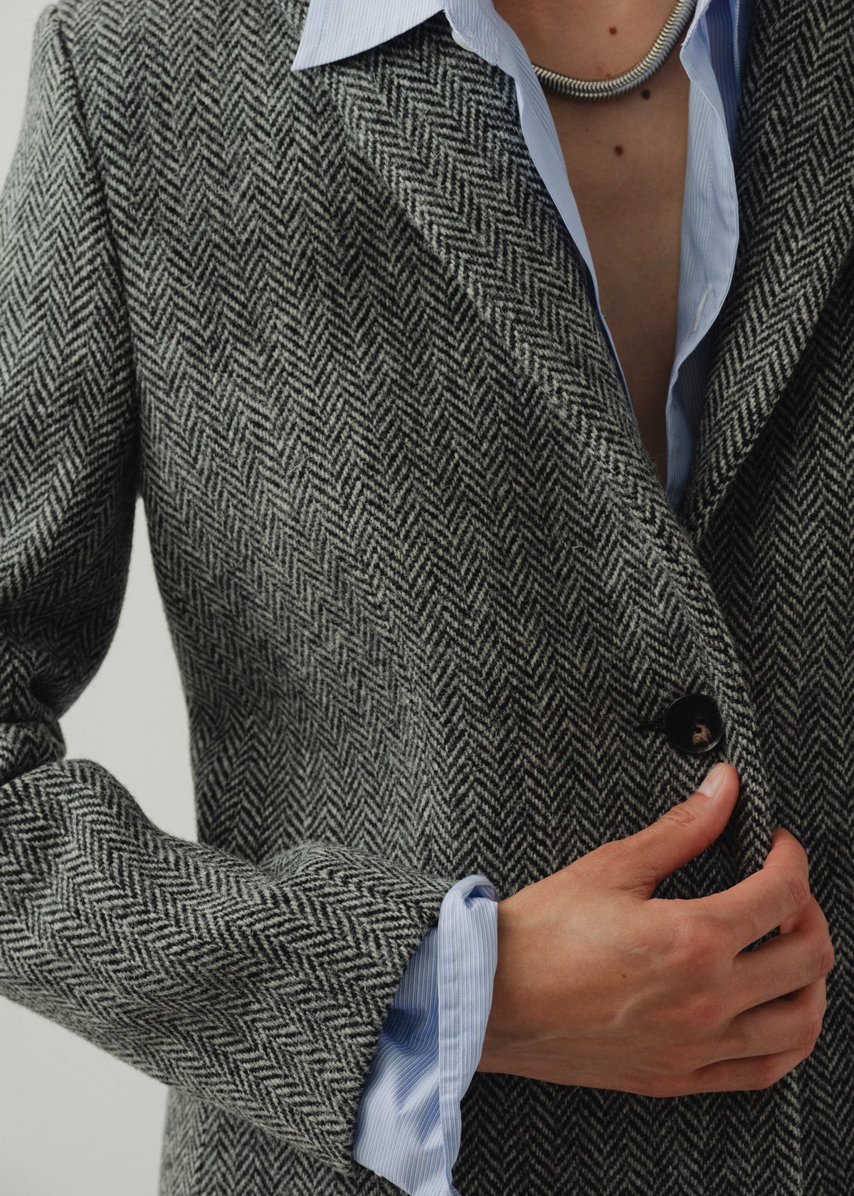 ELISA JACKET — BLACK TWEED