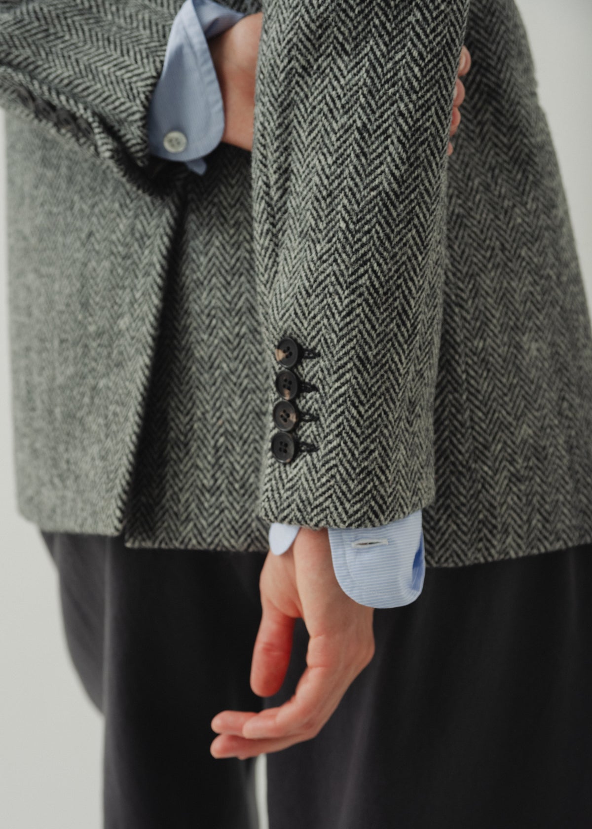 ELISA JACKET — BLACK TWEED