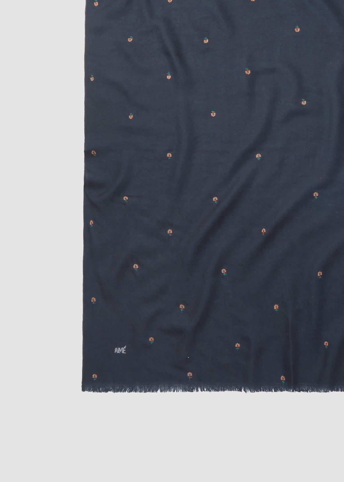 FIELD CASHMERE SCARF — NAVY