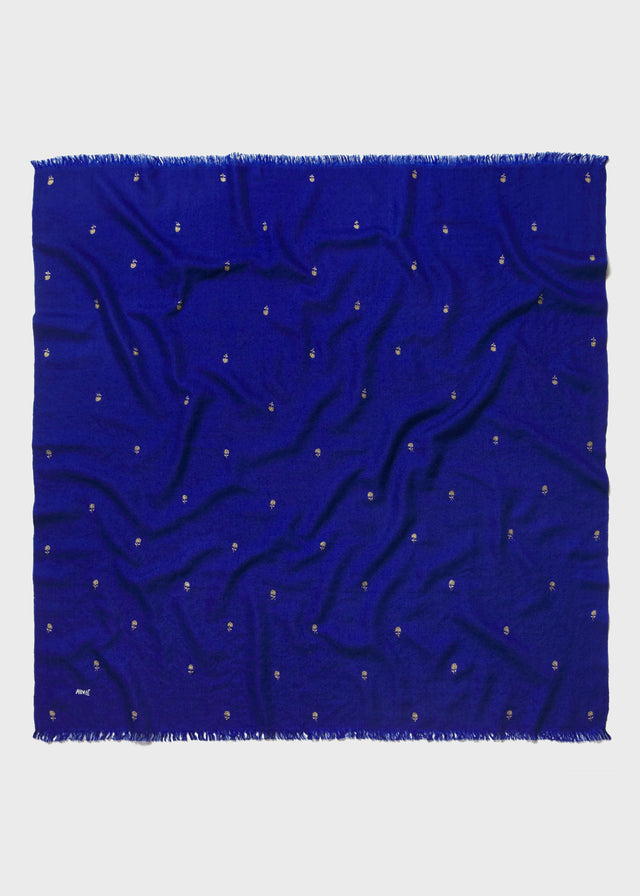 FIELD CASHMERE SCARF — ELECTRIC BLUE