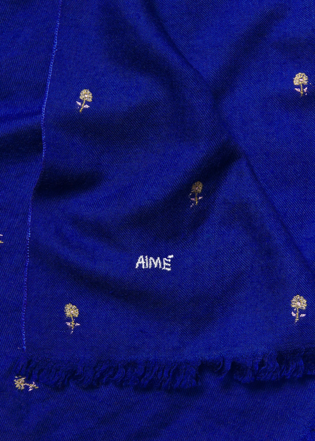 FIELD CASHMERE SCARF — ELECTRIC BLUE