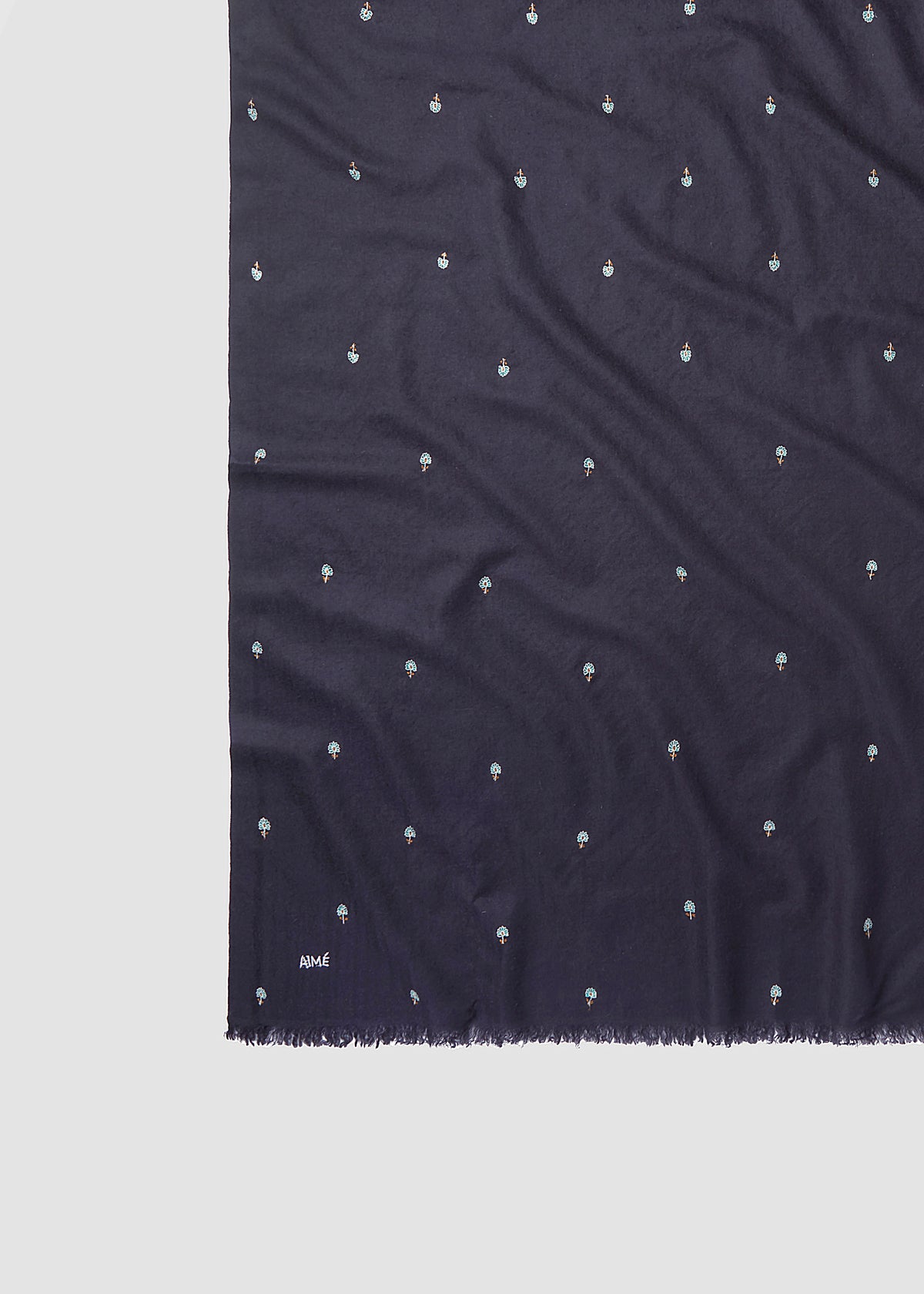 FIELD CASHMERE SCARF — NAVY