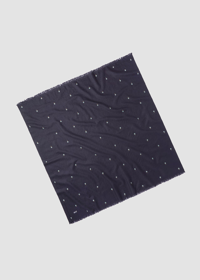 FIELD CASHMERE SCARF — NAVY