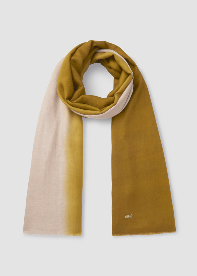 FLEUR CASHMERE SHAWL — TOBACCO