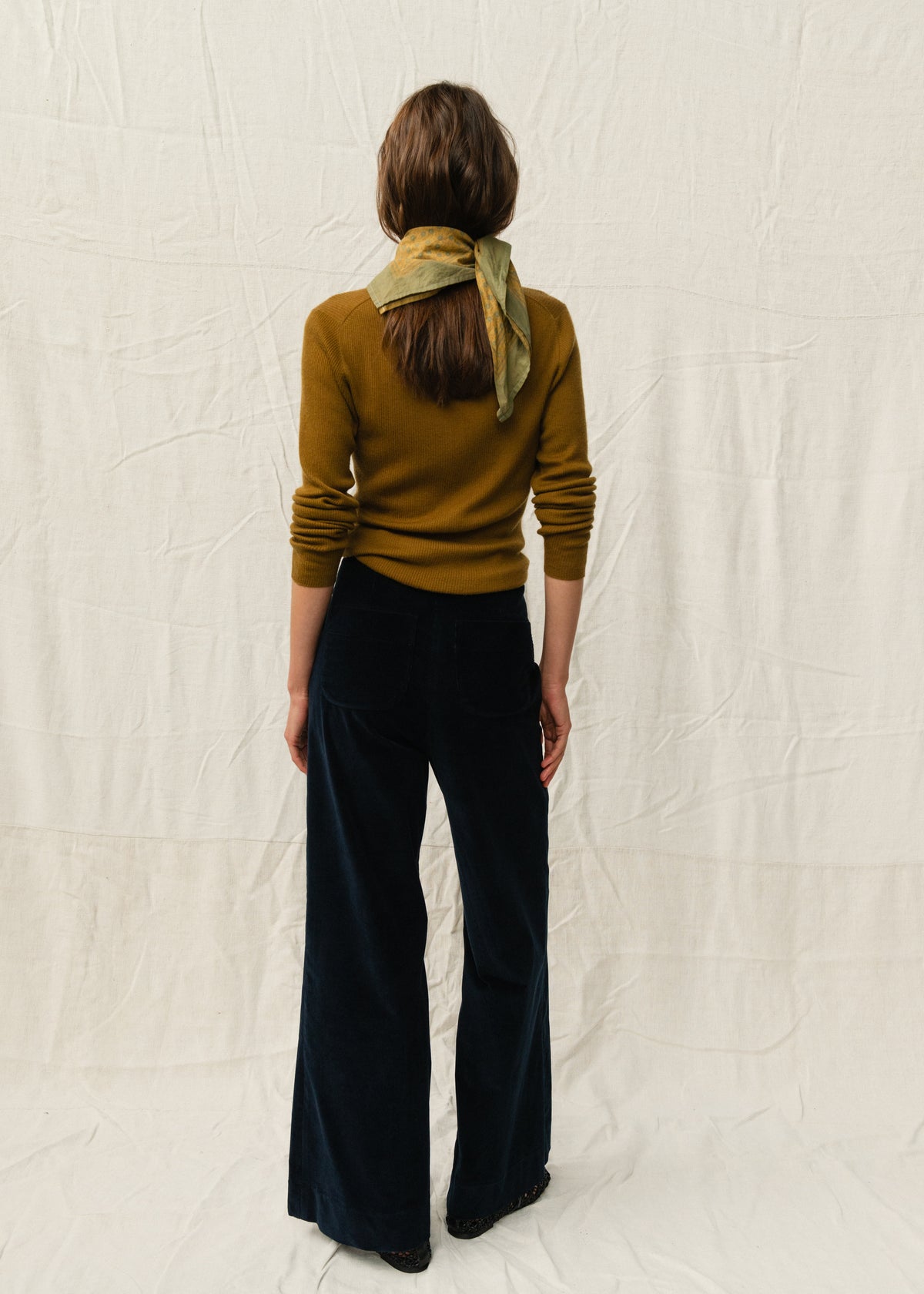 FLINT CORDUROY TROUSERS — NAVY